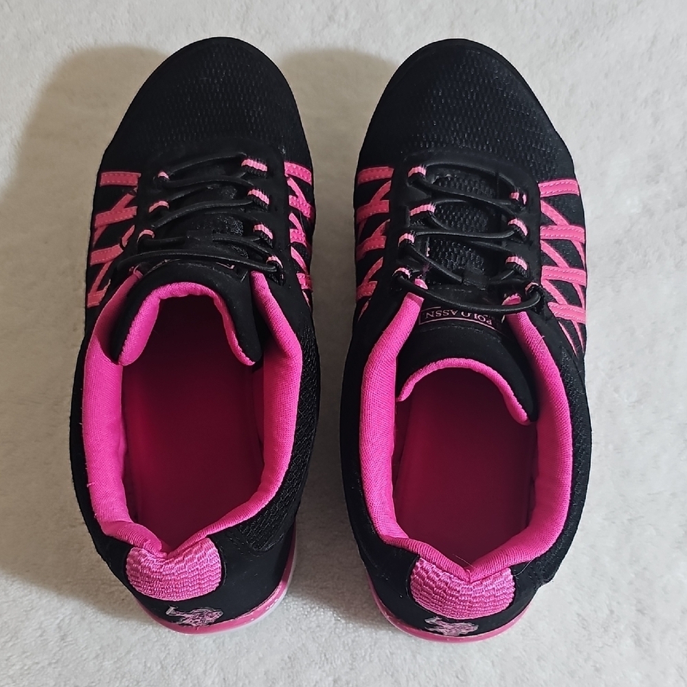 U.S. Polo Assn. Women's Sneakers in Black and Pink Size 6